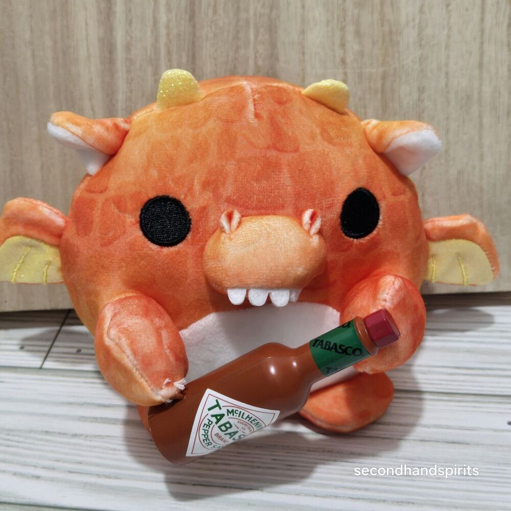 Zuru Snackles Felix Tabasco Hot Sauce Orange Dragon 5" Mini Brands Stuffed Plush